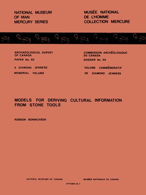 cover image of Models for Deriving Cultural Information from Stone Tools